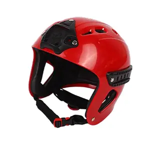 Full Face Sport Veilige Beschermende Helm Met Koplamp Geleider Hoofd Camera Plank Water Sport Helm Water Reddingshelm