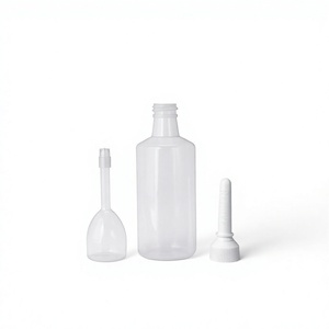 Enema <b>Bottle</b> with Stainless Steel Base Applicator Tip and Screw Cap for Personal Care Medical Grade PP - Product Image 1