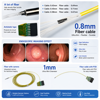 Endoscope vidéo USB ultra-plat 0,8 mm 1 mm 1,8 mm 4 LED 400x400P FOV 120 pour usage médical OVM6946 OCHTA10 Amélioré