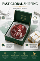 Kartu Shikishi Berlapis Emas Premium, Kartu Ilustrasi Koleksi Cetak Berkualitas untuk Merchandise Game