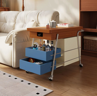 Table basse mobile, pliable et réglable, meuble d'appoint pour canapé, table d'appoint pour salon