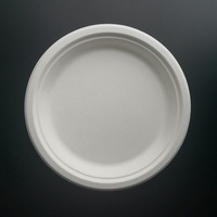 Assiettes à dessert jetables biodégradables en bagasse compostable de 6 pouces, personnalisées, écologiques, résistantes au congélateur, lot de 200, vente en gros