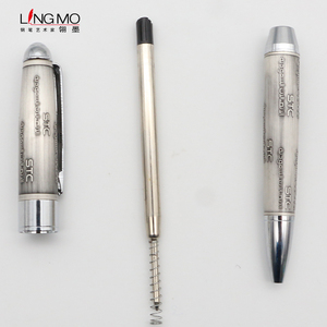 Ali baba top produits cadeaux promotionnels avec logo <span class=keywords><strong>stylo</strong></span> en métal blanc - Product Image 6