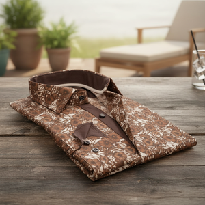 Marrón FloralMens camisa - Product Image 3