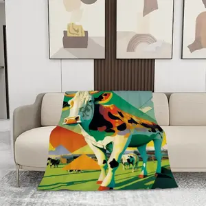 ผ้าห่มผ้าสักหลาดโพลีเอสเตอร์ลายดอกไม้ผ้ากำมะหยี่ดีไซน์แนวตั้งลายสก๊อตกันไฟขนาด280 GSM - Product Image 3