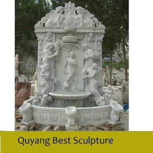Bella Intagliato Hunan Bianco Acqua Fontain Con Pietra di Marmo Statua Sculture - Product Image 2