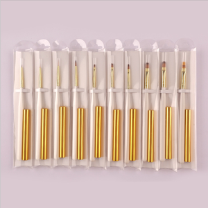 Blanc 12 UV Gel Nail Art Pinceau Peinture Manucure Acrylique Nail Liner Brosse et Stylo Dotting Fournitures Nail Art - Product Image 5