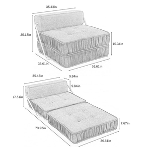 थोक लक्जरी बहु कार्यात्मक नेoric नारंगी नरम chenille कपड़े l आकार परिवर्तनीय मॉड्यूलर अनुभागीय सोफा - Product Image 3