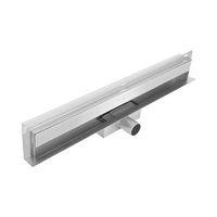 Drain mural vertical en acier inoxydable brossé, drain mural encastré, insert de carrelage, drain de douche mural OEM
