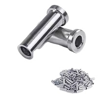 Acero inoxidable 316 3/16 "1/8" cuerda de alambre mangas protectoras Cable Barandilla Kits Hardware para postes de madera Barandilla de cubierta