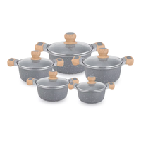 Ensemble de casseroles en granit Ucc-Life au design classique, casseroles et cocottes en métal, collection de casseroles de cuisine