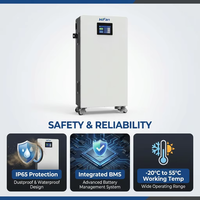 Batterie solaire 16 kWh 51,2 V LiFePO4, pack de batteries au lithium sur roues 314 Ah haute capacité pour stockage domestique et réseau hybride