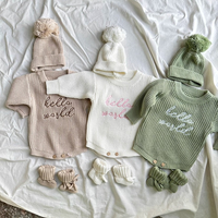 Adorable pull bébé personnalisé 100% coton, ensemble bébé 3 pièces, cadeau de naissance, vêtements pour bébé