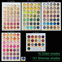 Palette de fards à paupières sans talc, maquillage personnalisé, palette de fards à paupières à marque privée, fini mat et scintillant, palette de fards à paupières vegan