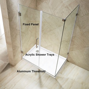 Repuestos para <span class=keywords><strong>Mamparas</strong></span> <span class=keywords><strong>de</strong></span> Ducha con Bisagras y Cristal Templado sin Marco - Product Image 2