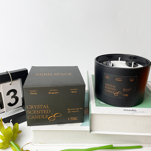Venta al por mayor diseño personalizado de lujo a granel 3 Mechas cera de soja caja de aromaterapia cerámica hecha a mano decoración del hogar regalos de boda velas perfumadas - Product Image 2