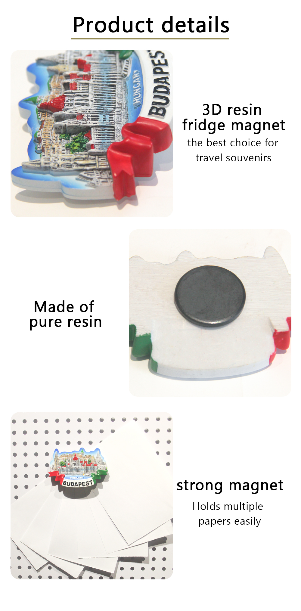 Magnete Da Frigorifero 3D In Resina Picasso Malaga Spagna - Souvenir Artigianale Da Viaggio, Collezione Città
