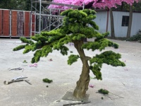 Árbol de Pino Artificial para Recibir Invitados, Decoración de Bonsái de Pino, Decoración de Paisajes Interiores, Decoración Suave para Hoteles y Centros Comerciales