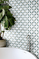 Mosaïque de carreaux en pierre polie en laiton doré vert, mosaïque de marbre, crédence de cuisine, mosaïque de luxe pour la décoration intérieure et extérieure