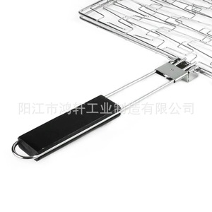 ตะแกรงย่างบาร์บีคิวสแตนเลส 430 ขนาด 54x40.5 ซม. พับได้พร้อมที่จับสำหรับทำอาหารกลางแจ้ง อบ บาร์บีคิว ผัก ปลา เนื้อสัตว์ - Product Image 2