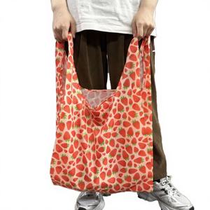 Bolso de Lona con Estampado de Leopardo, Estilo Coreano, Casual, de Gran Capacidad, de Poliéster, para Mujer, Verano - Product Image 1
