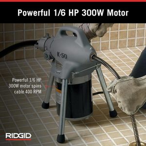 Ridgid Drain Cleaner Machine 1/6 Hp Motor Sectional For Drain Cleaning - Product Image 5