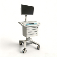 Chariot de télémédecine intégré, chariot médical mobile avec support de moniteur haute résolution pour les soins de santé à l'échelle mondiale