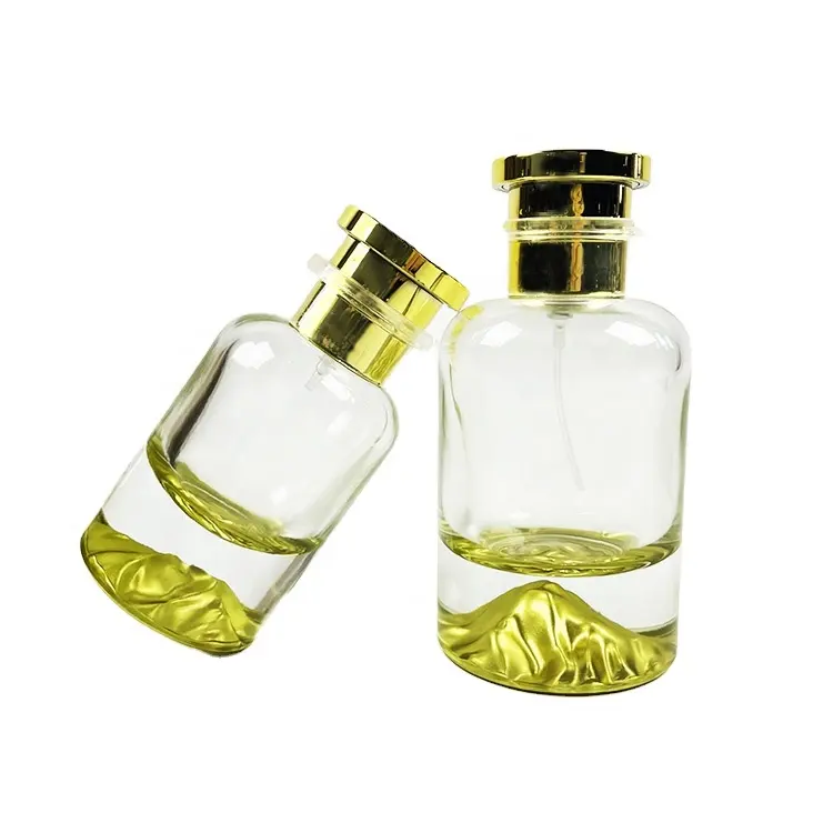 30ml 50ml 100ml luxury empty spray perfume bottle perfume glass bottle refillable perfume bottle with gold lid