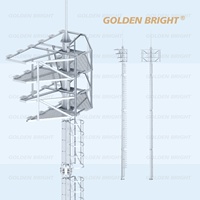 Mât d'éclairage de stade Golden Bright de 30 m en acier galvanisé à chaud, résistant à la corrosion, pour l'éclairage des aéroports