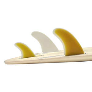 Ailerons de planche de surf UPSURF jaunes MR Tail Rudder Single Tap FUT Fin Set 3 - Product Image 4