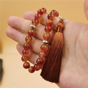 <span class=keywords><strong>Rosario</strong></span> Musulmano di Alta Qualità <span class=keywords><strong>in</strong></span> Pietra Rossa Naturale, Masbaha Islamica, Tespih, Subha, Tasbih per Preghiera - Product Image 6