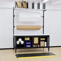 Table d'emballage réglable avec accessoires modulaires et rangement pour l'emballage en entrepôt, fabricant OEM