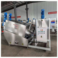 Machine automatique de déshydratation des boues en spirale en acier inoxydable 304 équipement de pressage des boues de traitement des eaux usées