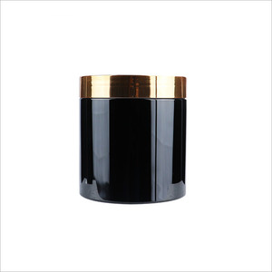 空 4 盎司黑色宽口塑料化妆品膏霜罐/塑料护肤霜容器 - Product Image 2