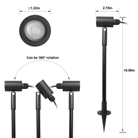 Lampadaire LED pour allée, 3W DC 12V, éclairage de chemin à basse tension, extérieur, étanche, poteau télescopique pour éclairage de jardin