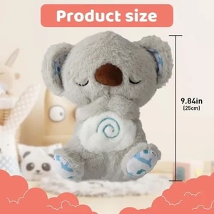 Hot dễ thương New bé ngủ làm dịu âm thanh máy Ngủ Đồ chơi thở thú nhồi bông thở Koala bé ngủ và bạn chơi - Product Image 3