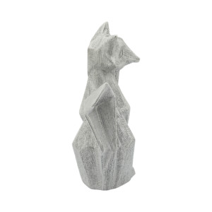 Scultura di Volpe in Ceramica, Ornamento Geometrico per Decorazione Casa, Ufficio e Bagno - Product Image 3