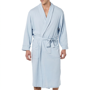 Peignoir en coton gaufré 100% pour femmes et hommes - Haute qualité, respirant et séchage rapide, personnalisable, pour usage hôtelier - Product Image 1