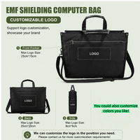 Sac à bandoulière pour ordinateur portable grande capacité avec doublure en tissu de blindage cuivre-nickel, protection anti-hack et anti-ondes électromagnétiques