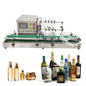 Machine de remplissage entièrement automatique à 4 têtes pour eau, huile, jus, lait, boissons, huiles essentielles, vin, détergent, shampoing - Product Image 2