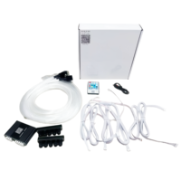 Kit d'éclairage à fibres optiques LED, ciel étoilé et étoiles filantes, avec émission de couleur RGBW, compatible avec l'application