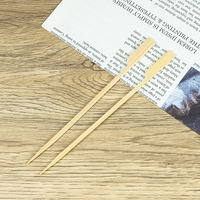 Prix d'usine en Chine, vente en gros de brochettes plates en bambou écologiques jetables, en vrac, de haute qualité, pour barbecue au charbon de bois