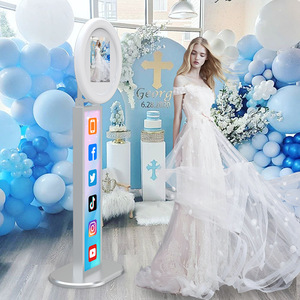 RGB Dimming LED Ring Light Flat Panel Photo Booth Portable Wedding Party Photo Booth With Remote App Control For Smartphones - Product Image 2