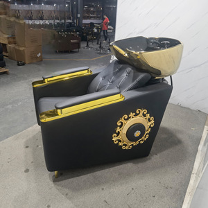 Hot-selling Popular Modern Leather Hair Salon Semi-<b>reclining</b> Water Jet Hair Washing Bed High-end Factory Direct Sale - Product Image 3