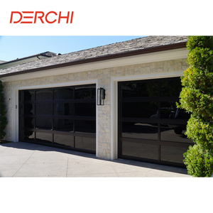 Hiện đại biệt thự bên ngoài cách điện tự động điều khiển từ xa 12x12 nhôm cắt kính cửa nhà để xe - Product Image 1