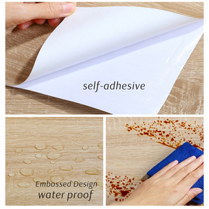 Papier peint vinyle PVC imitation bois écologique pour appartement, <span class=keywords><strong>cuisine</strong></span>, <span class=keywords><strong>porte</strong></span>, armoire, table, meubles, imperméable, auto-<span class=keywords><strong>adhésif</strong></span> - Product Image 3