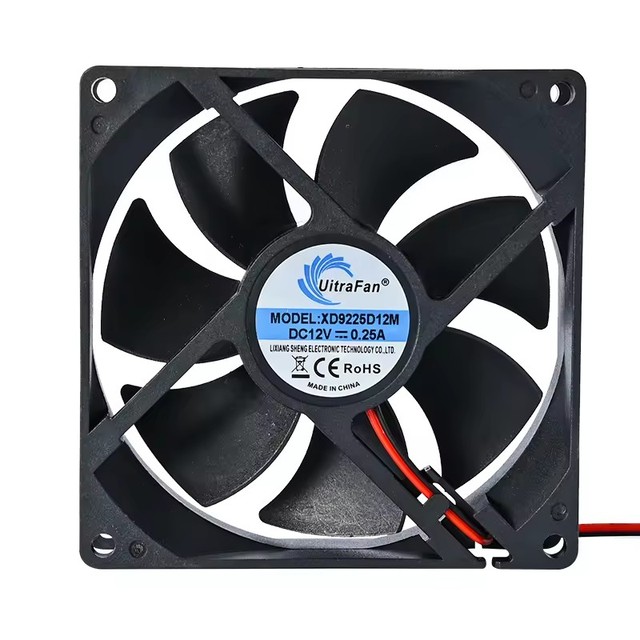 92x92x25mm XD9225DC High Performance Axial Cooling Fan for Industrial Ventilation and Server Cooling
