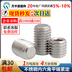 Wanqian Fasteners Headless Set Screw M4 M12 Hex Socket Metric 201 Stainless Steel Plain Finish - Product Image 4