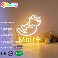 Letrero LED de Neón Personalizado con Nombre de Gato Recostado, USB, Regulable, Decoración de Pared para Dormitorio, Tienda de Mascotas, Transmisión en Vivo