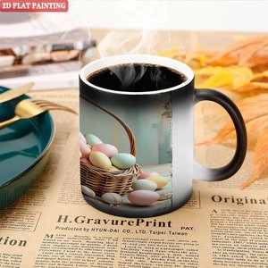 Frosted Black 11oz <b>Ceramic</b> Mug Heat Activated Sublimation Blank <b>Cup</b> For Custom Design - Product Image 5